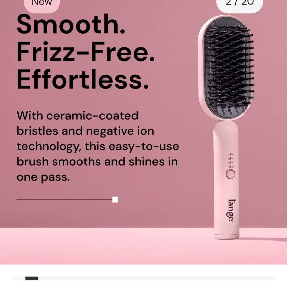 Lange Pink Hair Brush
